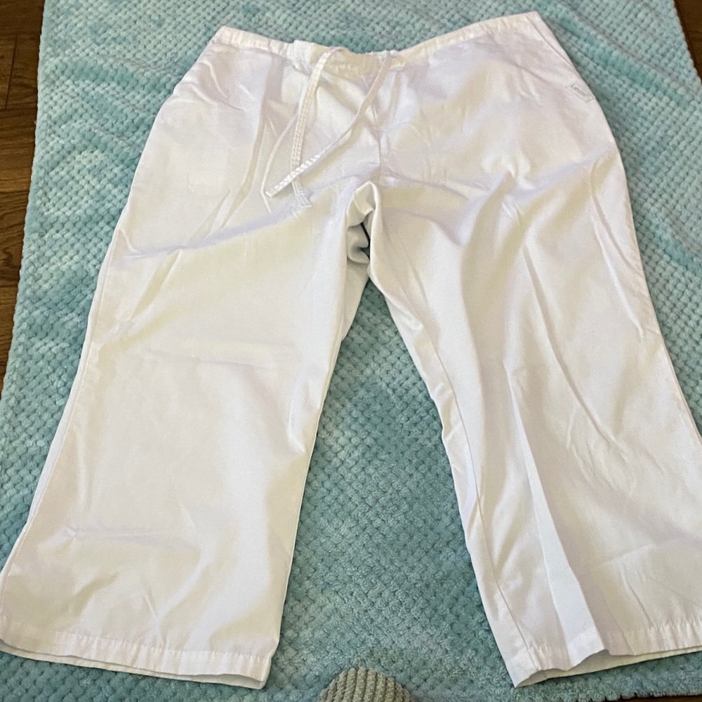 Landau White Women's Scrub Pants